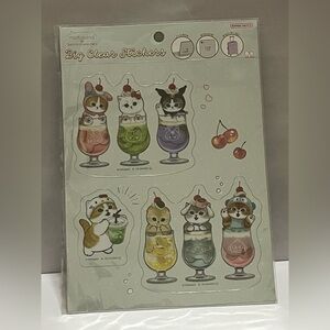 Mofusand/Sanrio Family Big Clear Stickers
